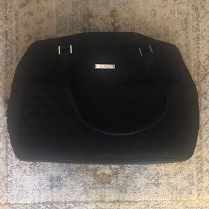 Vera Bradley Black Quilted Laptop Multi-use Handled Bag